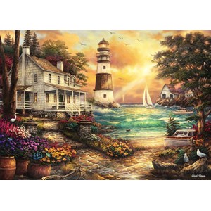 Grafika (T-00708) - Chuck Pinson: "Cottage by the Sea" - 1000 pieces puzzle
