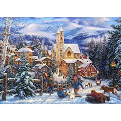 Grafika (T-00725) - Chuck Pinson: "Sledding To Town" - 500 pieces puzzle
