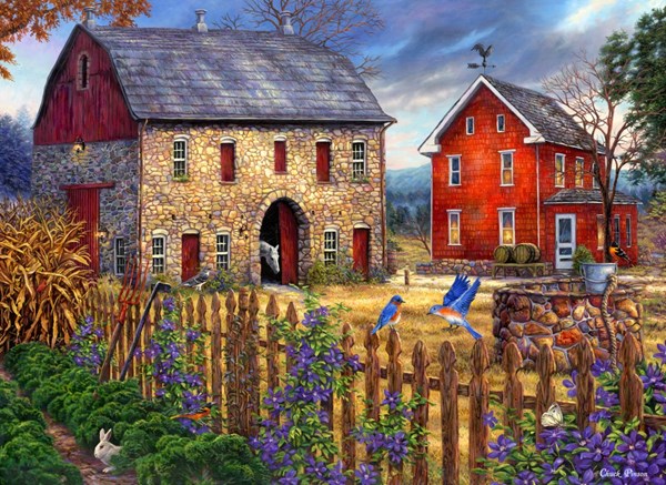 Grafika (02717) - Chuck Pinson: "The Bluebirds' Song" - 300 pieces puzzle