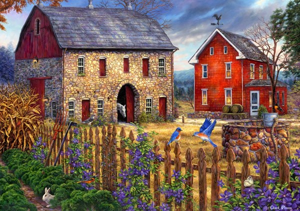 Grafika (T-00739) - Chuck Pinson: "The Bluebirds' Song" - 1500 pieces puzzle
