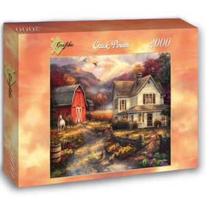 Grafika (02740) - Chuck Pinson: "Relaxing on the Farm" - 2000 pieces puzzle