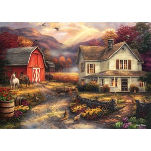 Grafika (T-00763) - Chuck Pinson: "Relaxing on the Farm" - 2000 pieces puzzle
