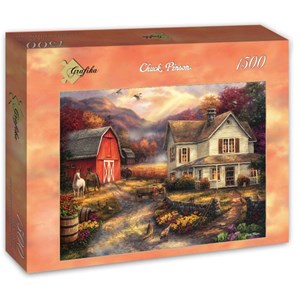 Grafika (T-00764) - Chuck Pinson: "Relaxing on the Farm" - 1500 pieces puzzle