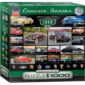 Eurographics (8000-0675) - "American Cars of the 1940s" - 1000 pieces puzzle