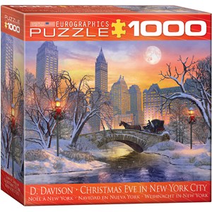 Eurographics (8000-0915) - Dominic Davison: "Christmas Eve in New York City" - 1000 pieces puzzle
