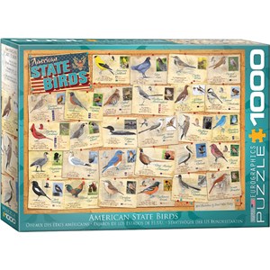 Eurographics (6000-5327) - "American State Birds" - 1000 pieces puzzle