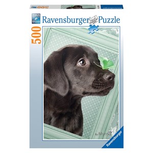 Ravensburger (14194) - "Lucky Puppy" - 500 pieces puzzle