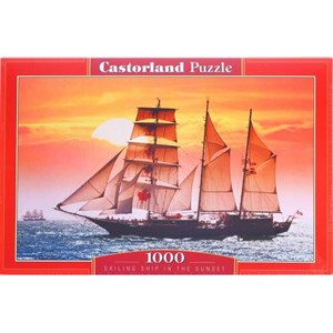 Castorland (C-100392) - "Sailing ship in the sunset" - 1000 pieces puzzle