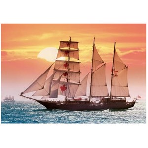 Castorland (C-100392) - "Sailing ship in the sunset" - 1000 pieces puzzle