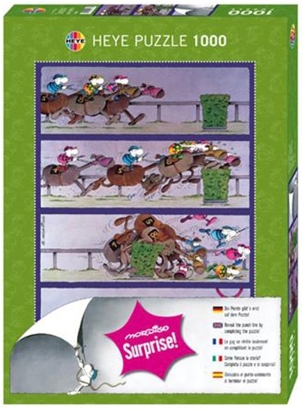 Heye (29173) - Guillermo Mordillo: "Surprise! Horses" - 1000 pieces puzzle
