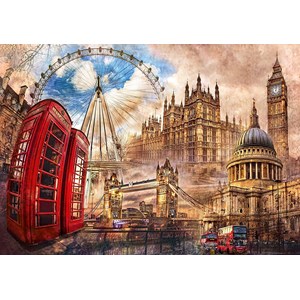 Clementoni (31807) - "Vintage London" - 1500 pieces puzzle