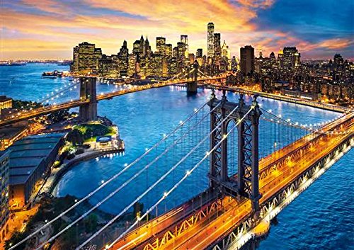 CLEMENTONI New York Puzzle 1500 PEZZI Lower manhattan BROOKLYN BRIDGE 