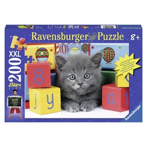 Ravensburger (13908) - "Grey Kitten" - 200 pieces puzzle