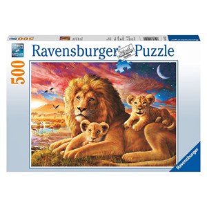 Ravensburger (14252) - "Lion Family" - 500 pieces puzzle