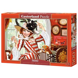 Castorland (B-52165) - "Lady in hat" - 500 pieces puzzle