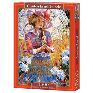 Castorland (C-151363) - Alexander Lashkevich: "A Girl with an Openwork Umbrella" - 1000 pieces puzzle