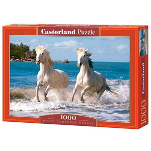 Castorland (C-102433) - "White Camargue Horses" - 1000 pieces puzzle