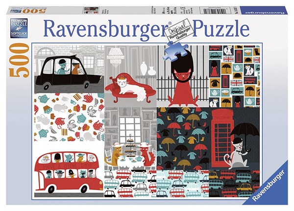 Ravensburger (14387) - "Cultured Cats" - 500 pieces puzzle
