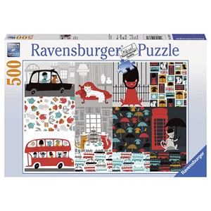 Ravensburger (14387) - "Cultured Cats" - 500 pieces puzzle