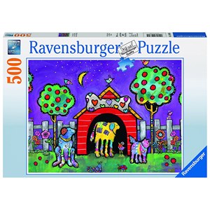 Ravensburger (14689) - "Dogs at Twilight" - 500 pieces puzzle