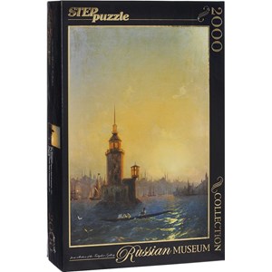 Step Puzzle (84202) - Ivan Aivazovsky: "View of Leandrovsk tower in Constantinople" - 2000 pieces puzzle