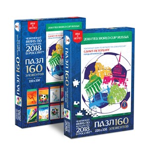 Origami (03833) - "Saint Petersburg, official poster, FIFA World Cup 2018" - 160 pieces puzzle