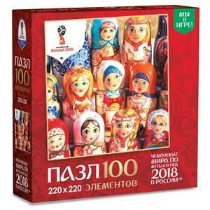 Origami (03805) - "Matryoshka painted dolls" - 100 pieces puzzle