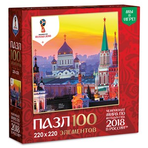 Origami (03796) - "Sunset in Moscow, Host city, FIFA World Cup 2018" - 100 pieces puzzle