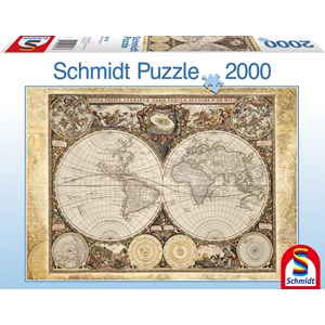 Schmidt Spiele (58178) - "Historical World Map" - 2000 pieces puzzle