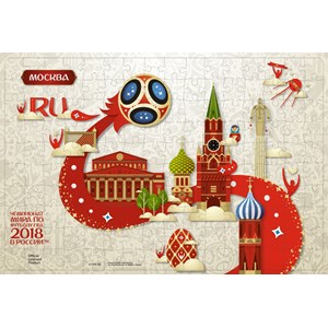 Origami (03808) - "Moscow, Host city, FIFA World Cup 2018" - 360 pieces puzzle