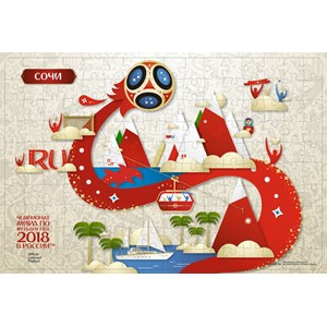Origami (03812) - "Sochi, Host city, FIFA World Cup 2018" - 160 pieces puzzle