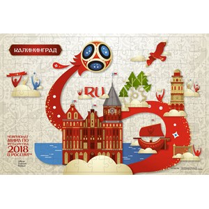 Origami (03813) - "Kaliningrad, Host city, FIFA World Cup 2018" - 160 pieces puzzle