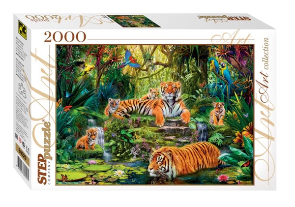 Step Puzzle (84020) - "Tigers in the jungle" - 2000 pieces puzzle