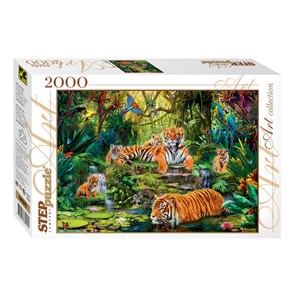 Step Puzzle (84020) - "Tigers in the jungle" - 2000 pieces puzzle