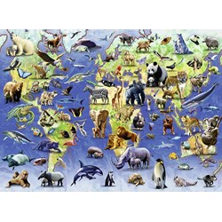 Ravensburger (14264) - "Endangered Animals" - 500 pieces puzzle