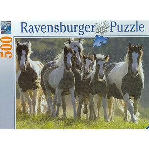 Ravensburger (14181) - "Group of Wild Horses" - 500 pieces puzzle