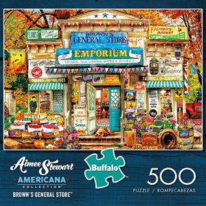 Buffalo Games (3718) - Aimee Stewart: "Brown's General Store" - 500 pieces puzzle