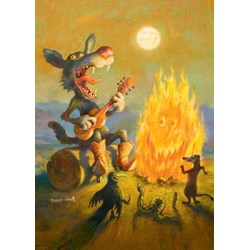 Heye (29620) - Rudi Hurzlmeier: "Singing Coyote" - 1000 pieces puzzle