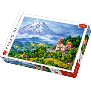 Trefl (10431) - "Landscape with The Volcano" - 1000 pieces puzzle
