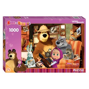 Step Puzzle (79605) - "Masha and the Bear" - 1000 pieces puzzle