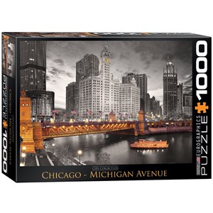 Eurographics (6000-0658) - "Chicago, Michigan Avenue" - 1000 pieces puzzle