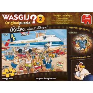 Jumbo (19153) - "Wasgij Original Retro 2, Happy Holidays" - 1000 pieces puzzle