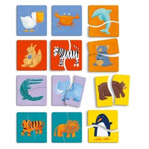 Djeco (01550) - "Animals" - 2 pieces puzzle