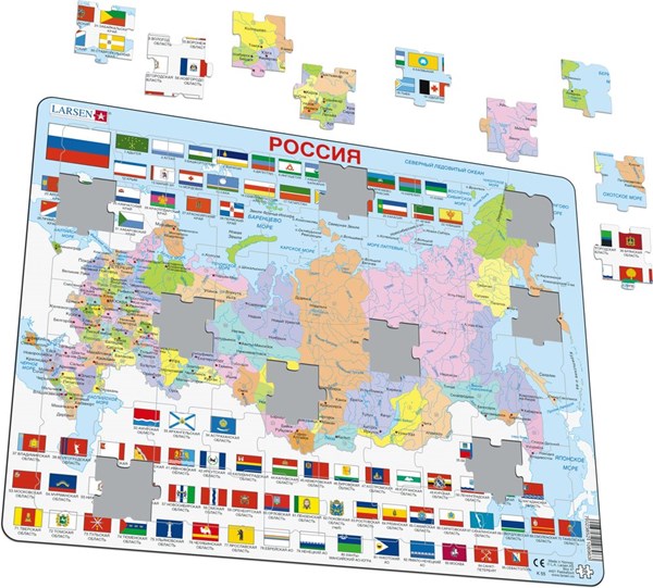 Larsen (K55-RU) - "Russia Political - RU" - 70 pieces puzzle
