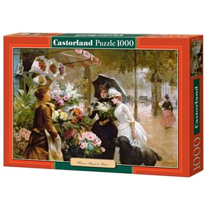 Castorland (C-102921) - "Flower Stand In Paris" - 1000 pieces puzzle