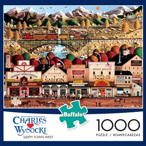 Buffalo Games (11436) - Charles Wysocki: "Sleepy Town West" - 1000 pieces puzzle