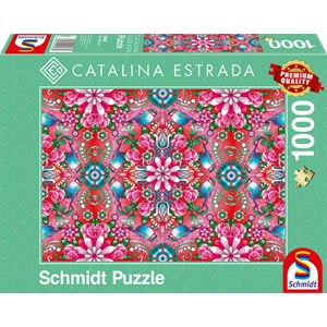 Schmidt Spiele (59586) - Catalina Estrada: "Red Rosebush" - 1000 pieces puzzle