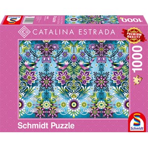 Schmidt Spiele (59587) - Catalina Estrada: "Blue Sparrow" - 1000 pieces puzzle