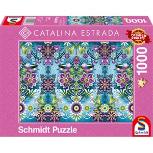 Schmidt Spiele (59587) - Catalina Estrada: "Blue Sparrow" - 1000 pieces puzzle