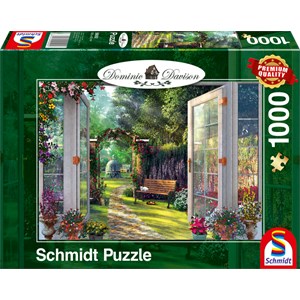 Schmidt Spiele (59592) - Dominic Davison: "View of the Enchanted Garden" - 1000 pieces puzzle